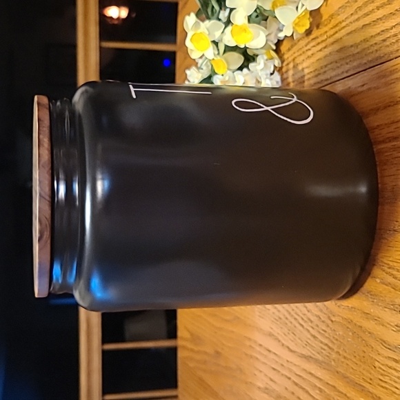 Rae Dunn TREATS & BRIBES Canister with Wooden Lid - Picture 3 of 11